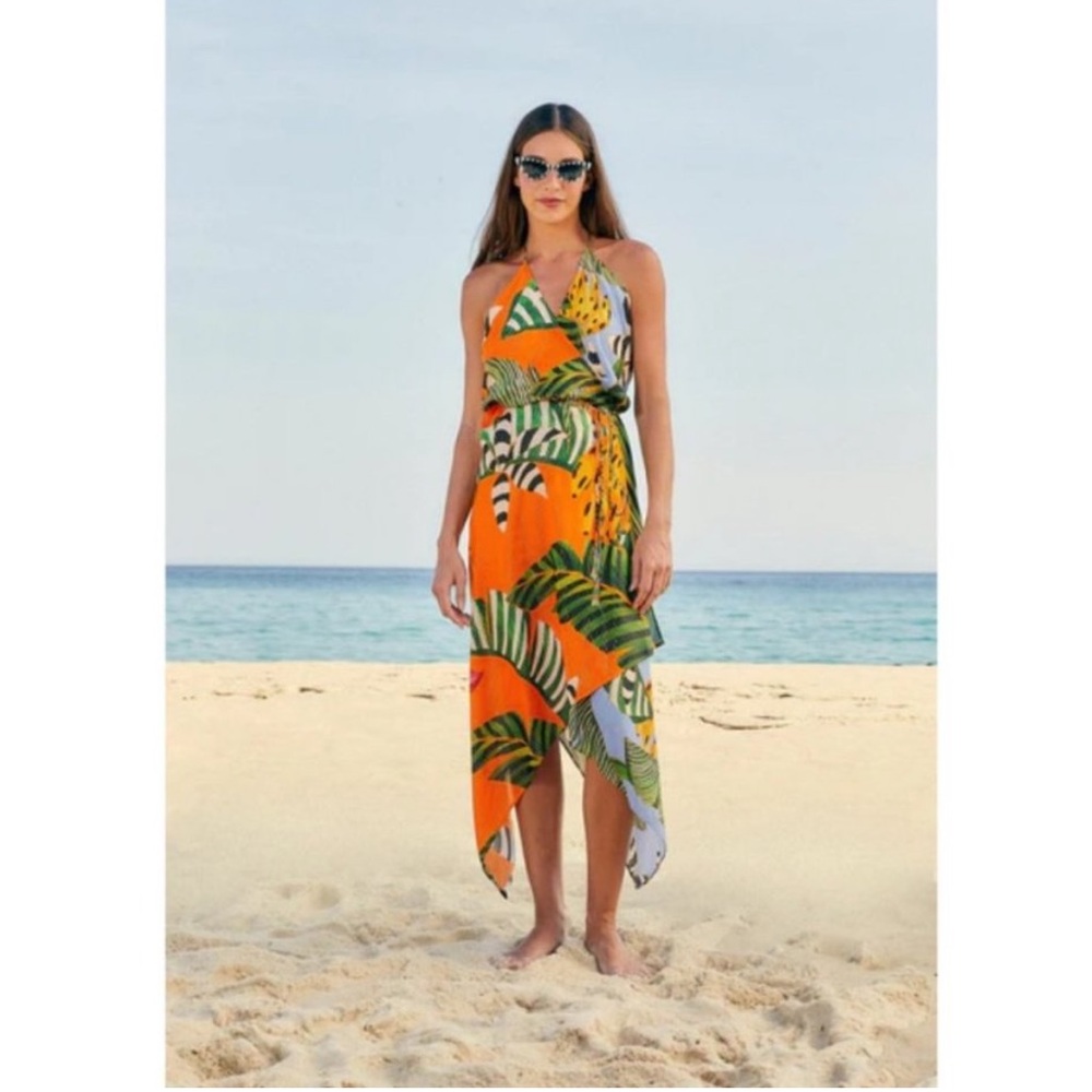 Pristine. Brand New (without tags) Farm Rio Wrap Maxi Dress